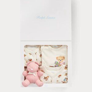 Ralph Lauren Polo Bear Cotton 5-Piece Gift Set baby girl 9M